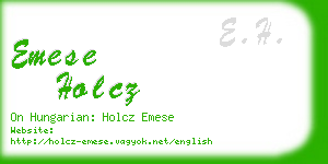 emese holcz business card